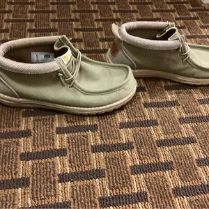 Men's Casual Olive Green Shoes - Mid tops